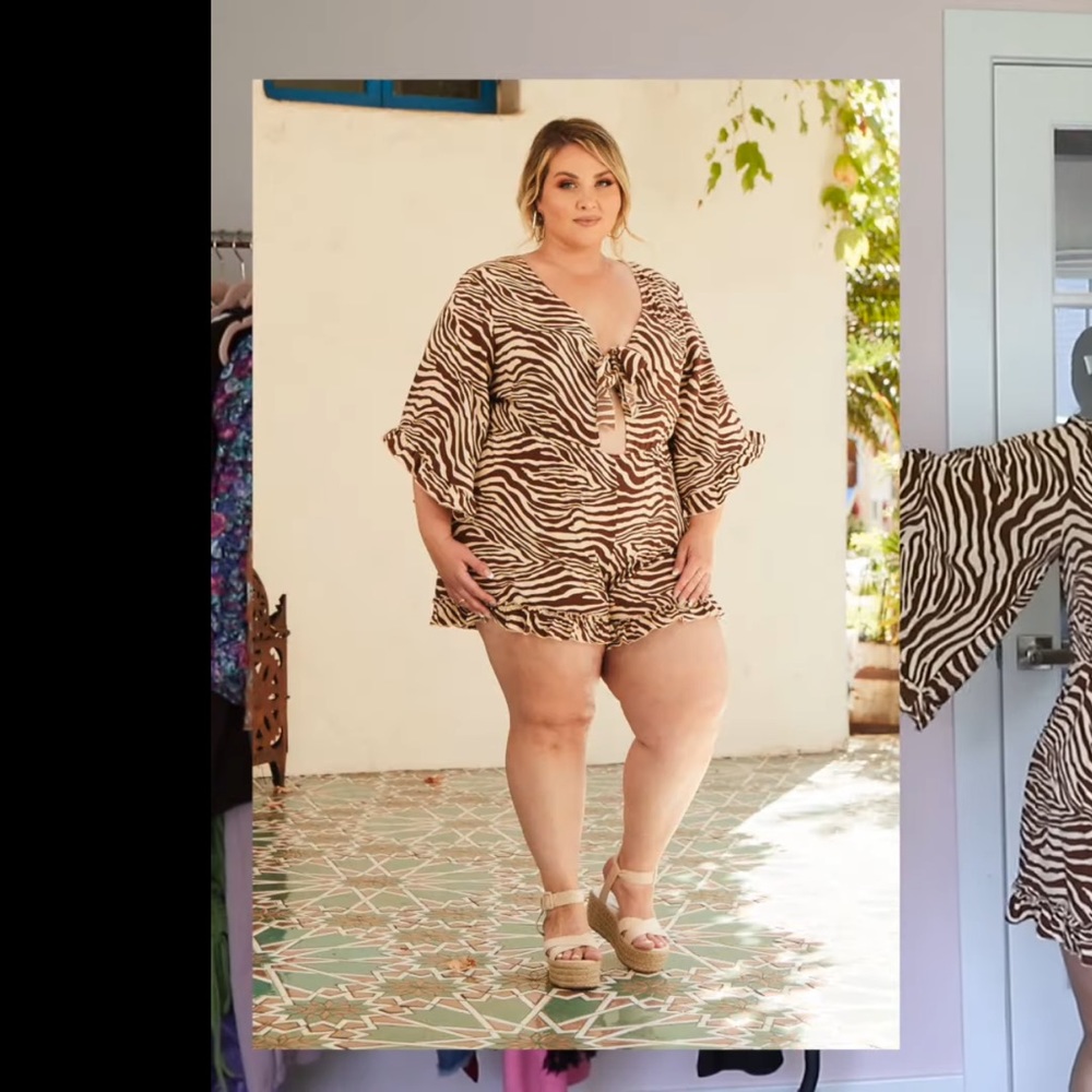 Shein zebra print romper!